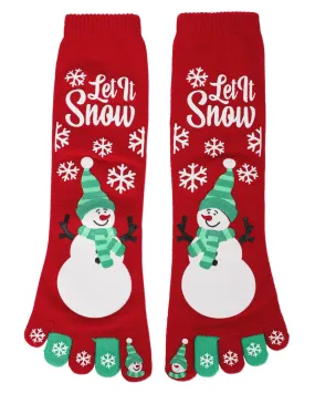 "Let it Snow Toe Sock" Non Skid Socks by Me Moí - One Size