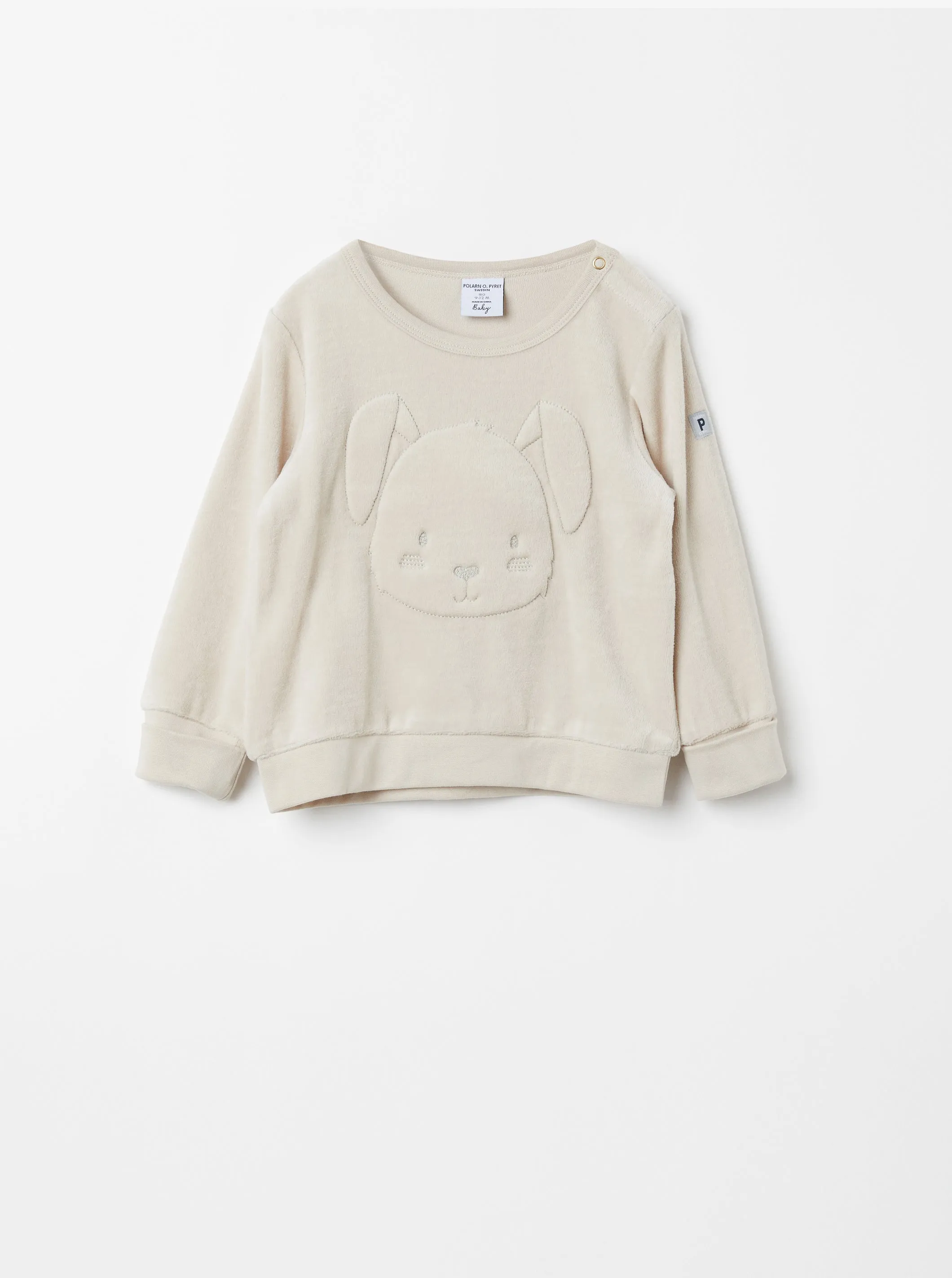 Rabbit Appliqué Velour Baby Top