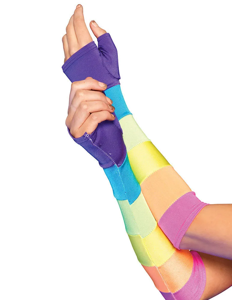 Rainbow Fingerless Gloves