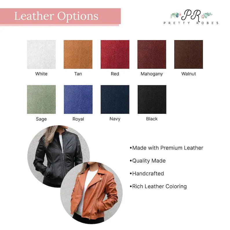 (Real Leather) Custom Leather Jacket Embroidery