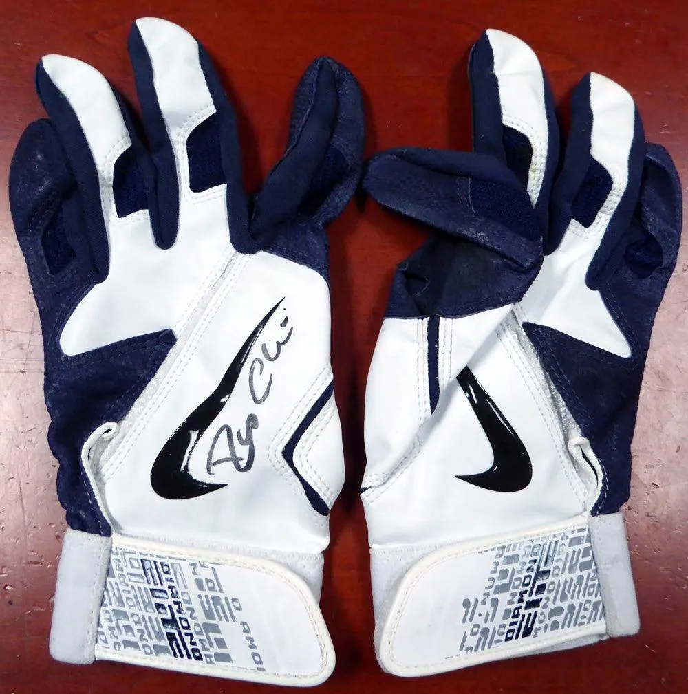 Robinson Cano Autographed Pair of Game Used Nike Batting Gloves with Signed Certificate SKU #113654