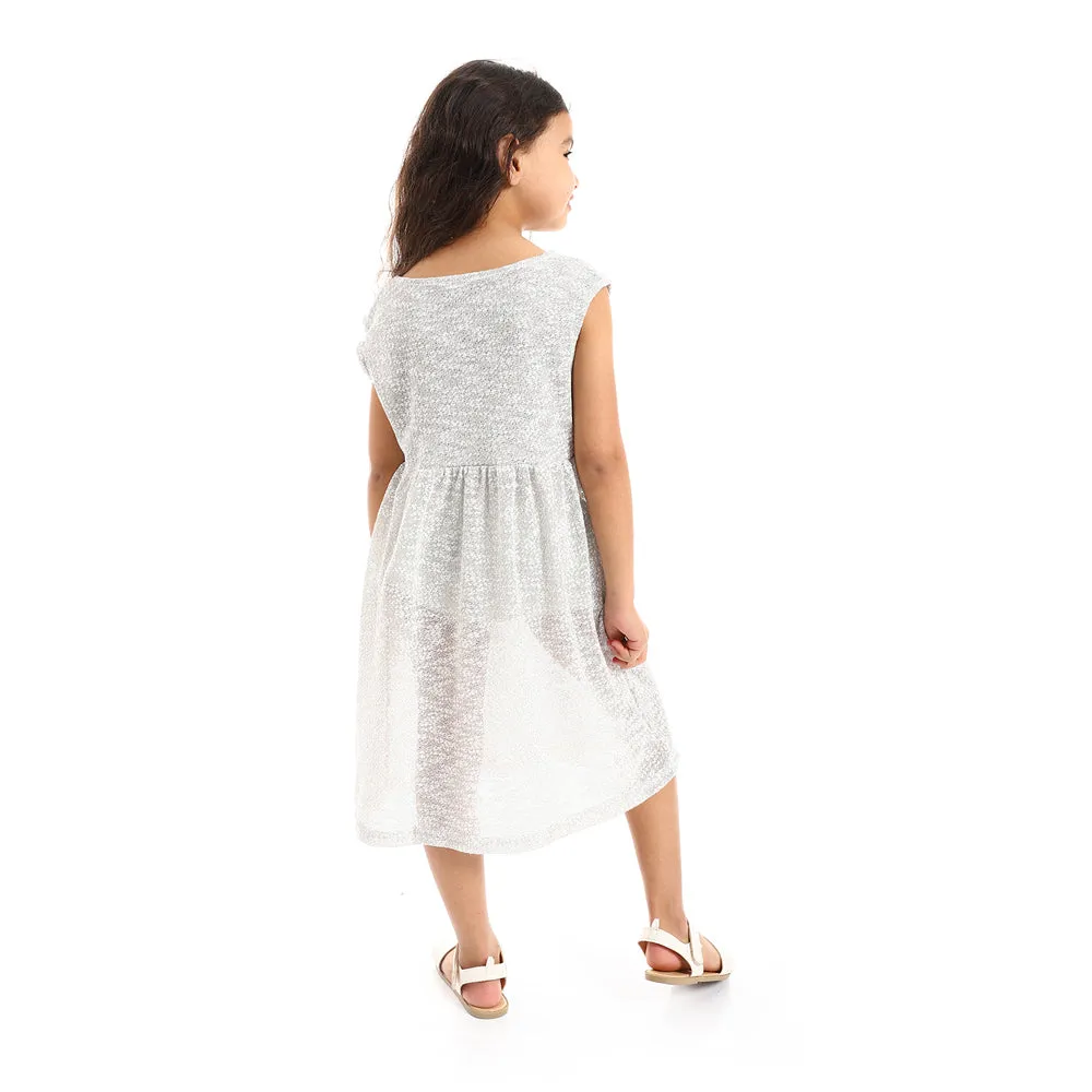 Round Neck Slip On Girls Dress (G124) - Kady