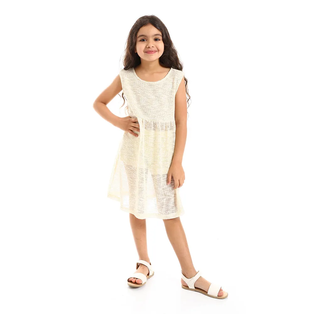 Round Neck Slip On Girls Dress (G124) - Kady