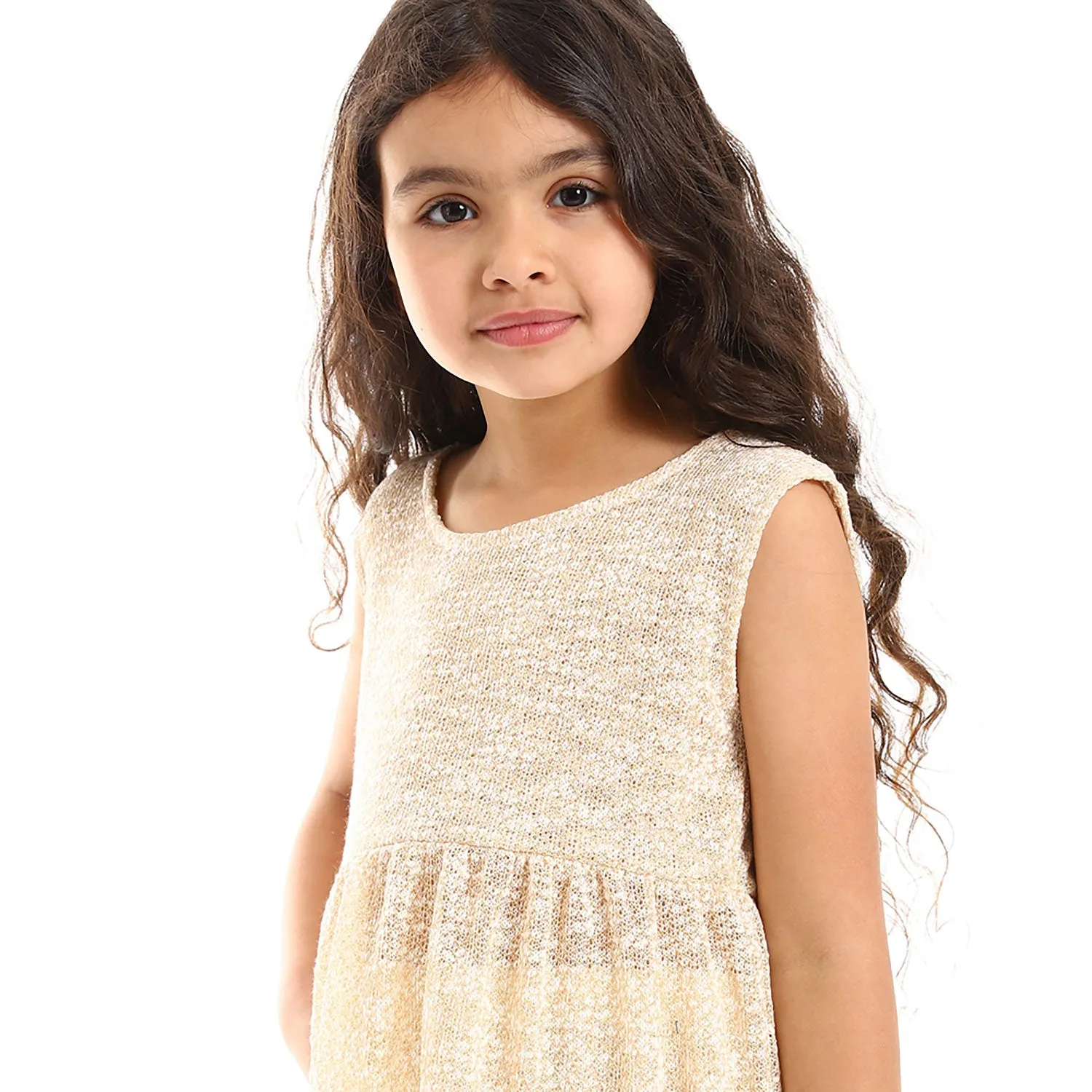 Round Neck Slip On Girls Dress (G124) - Kady