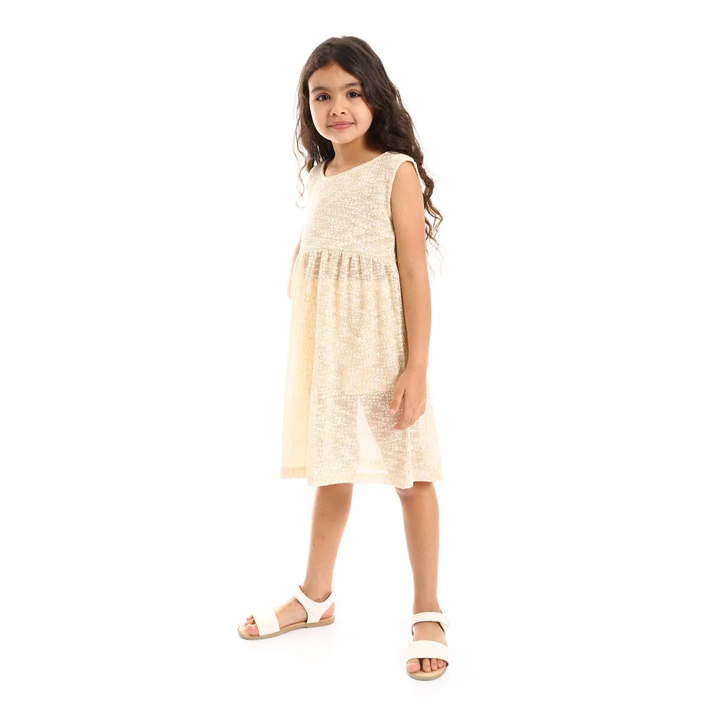 Round Neck Slip On Girls Dress (G124) - Kady