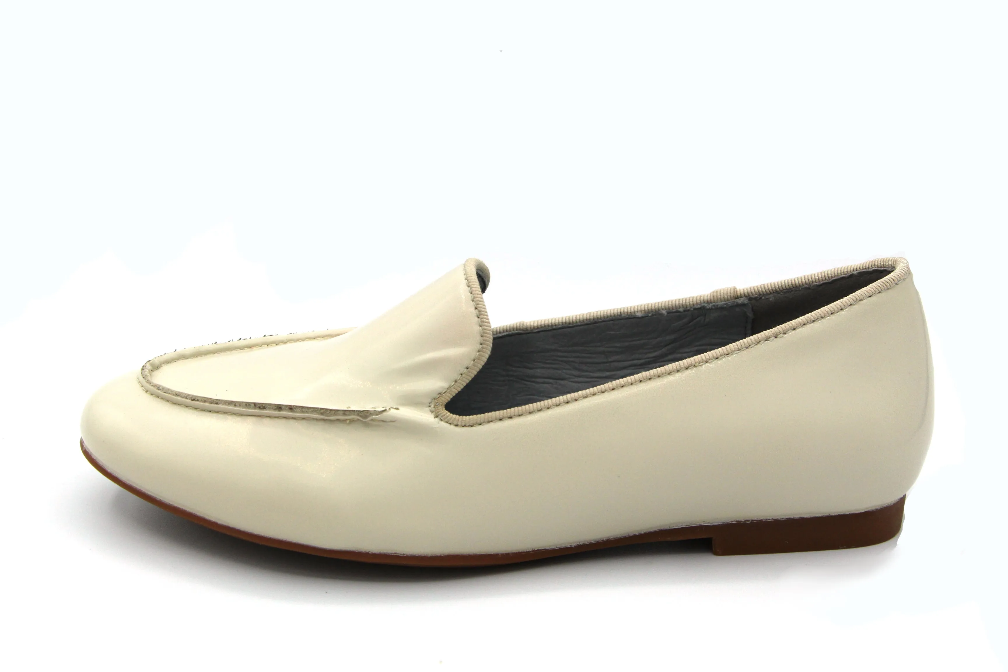 Ruby  Beige Patent Slip On 112-B