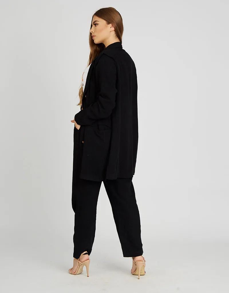 Ruffle Top Linen Pants