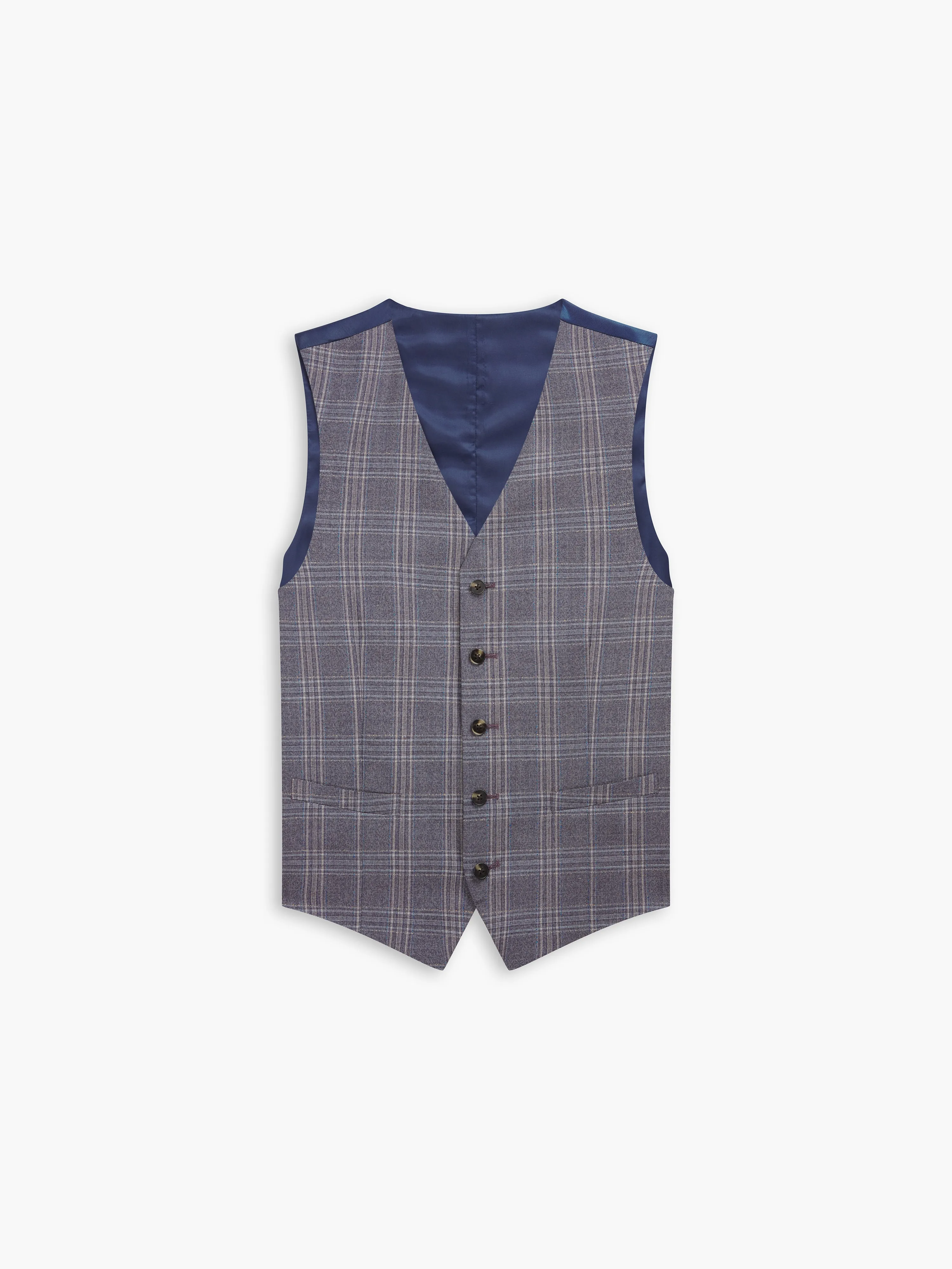 Sandringham Infinity Slim Fit Melange Check Waistcoat