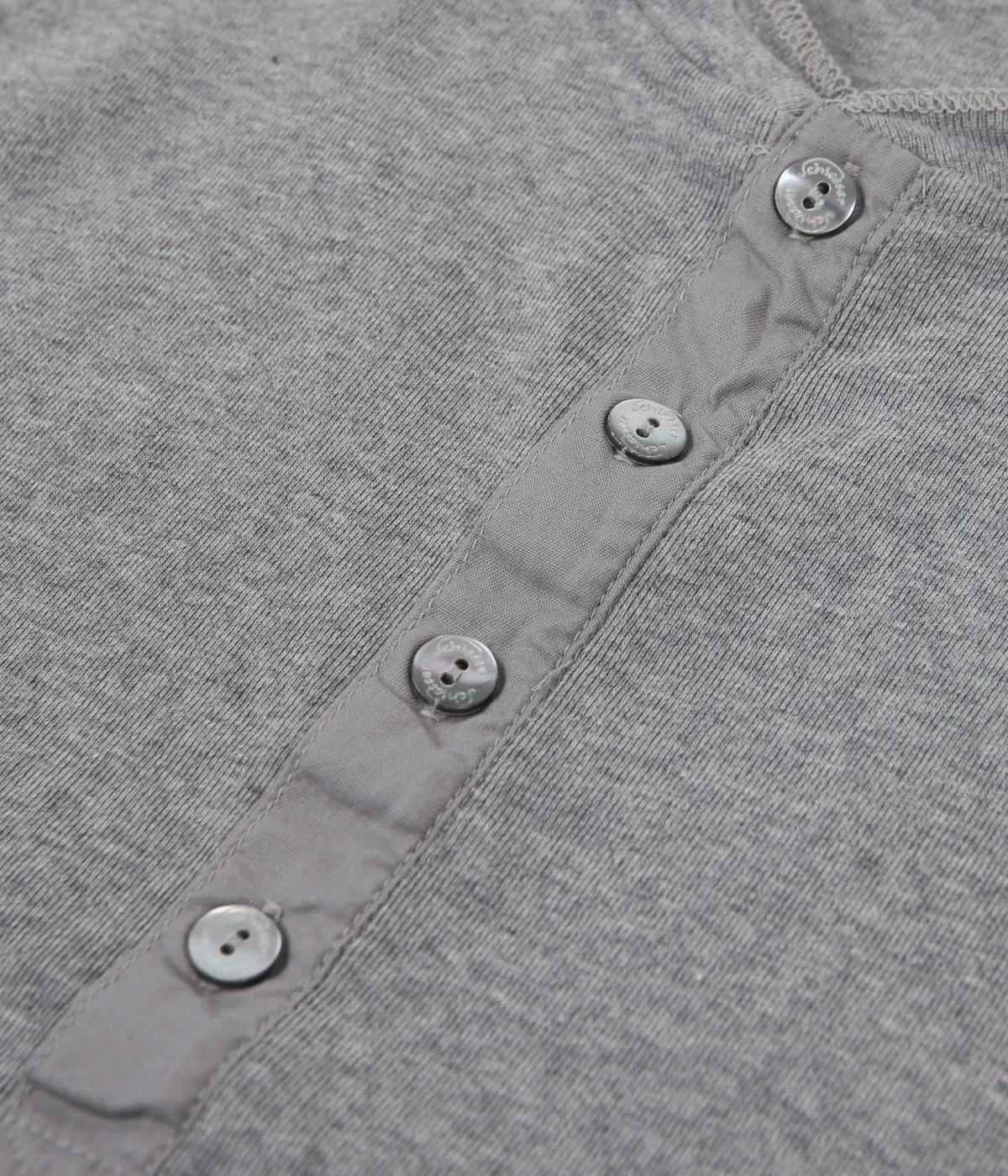 Schiesser Karl-Heinz Henley T-Shirt - Grey Melange