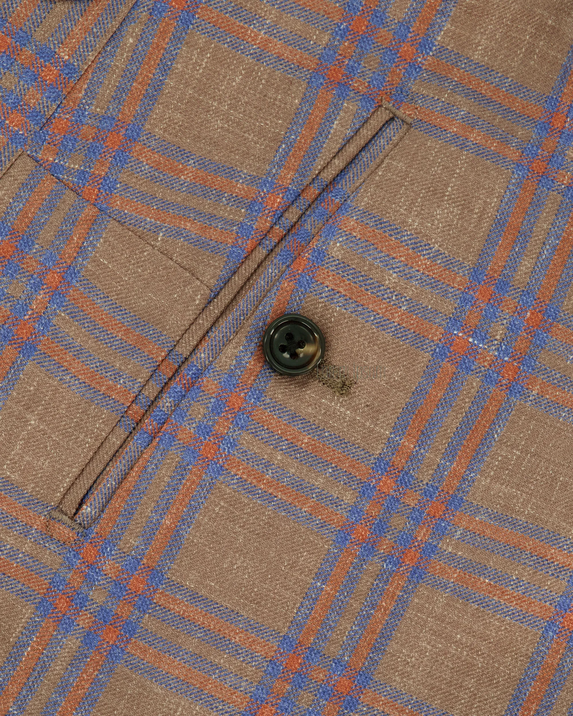 SG Dress Trouser - Khaki   Orange Plaid