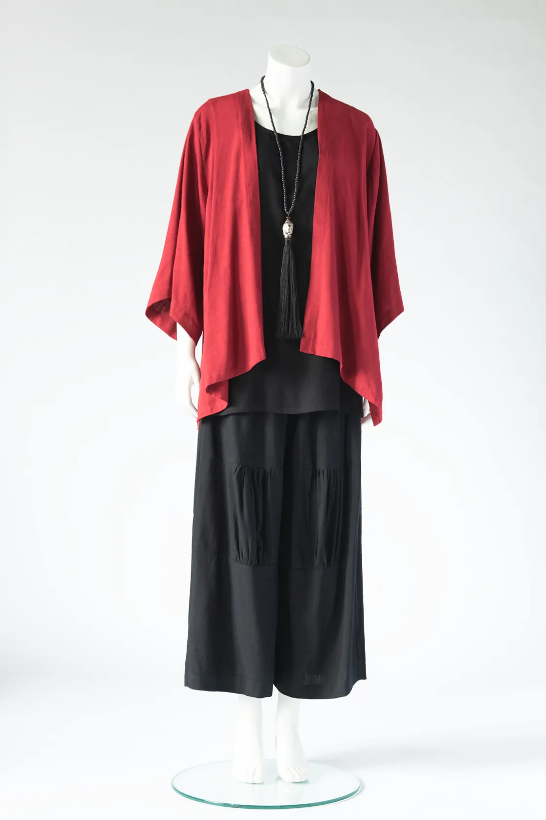 Short Kimono Jacket in Cherry Papyrus