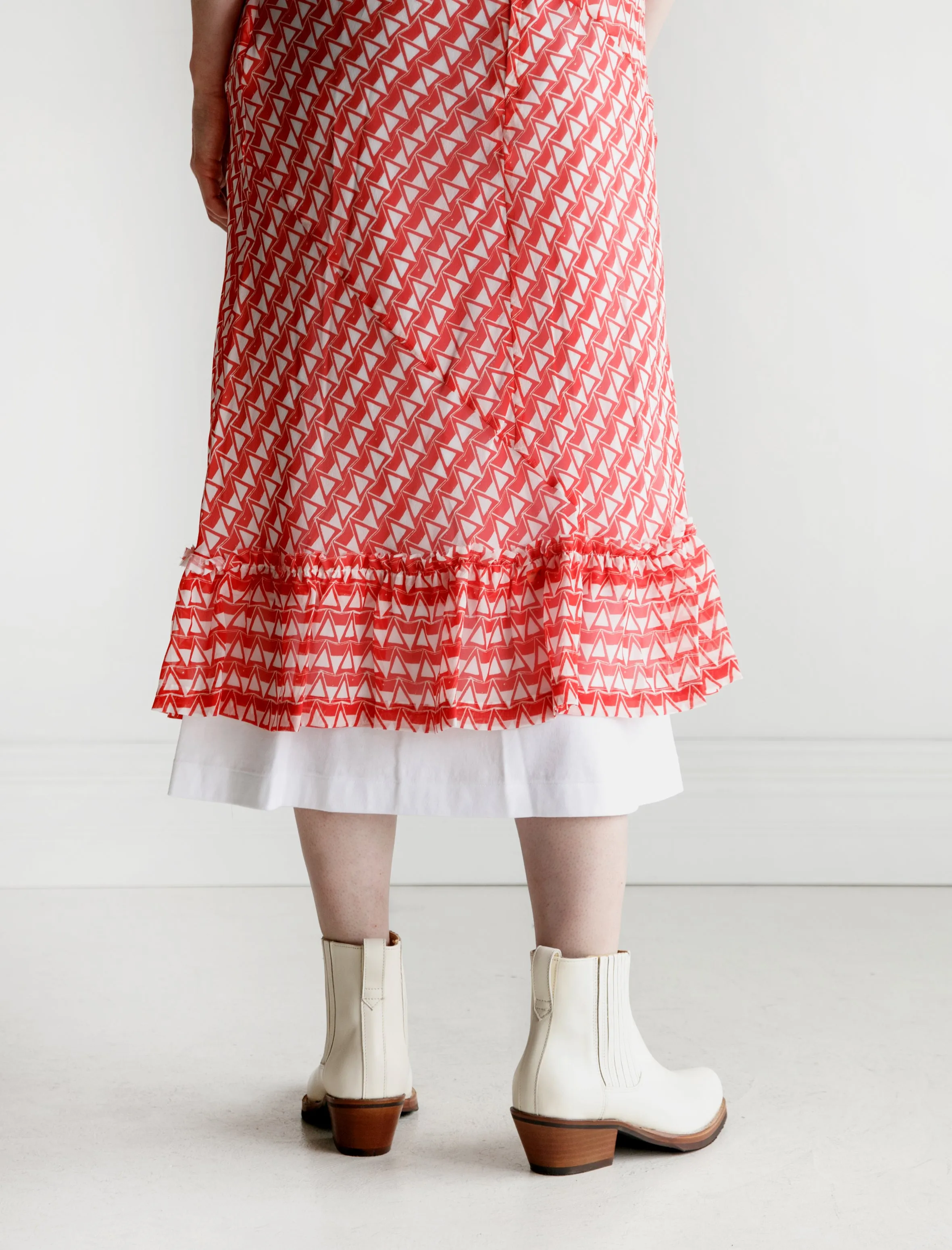 Slip and T-Shirt Dress Combo Red/White