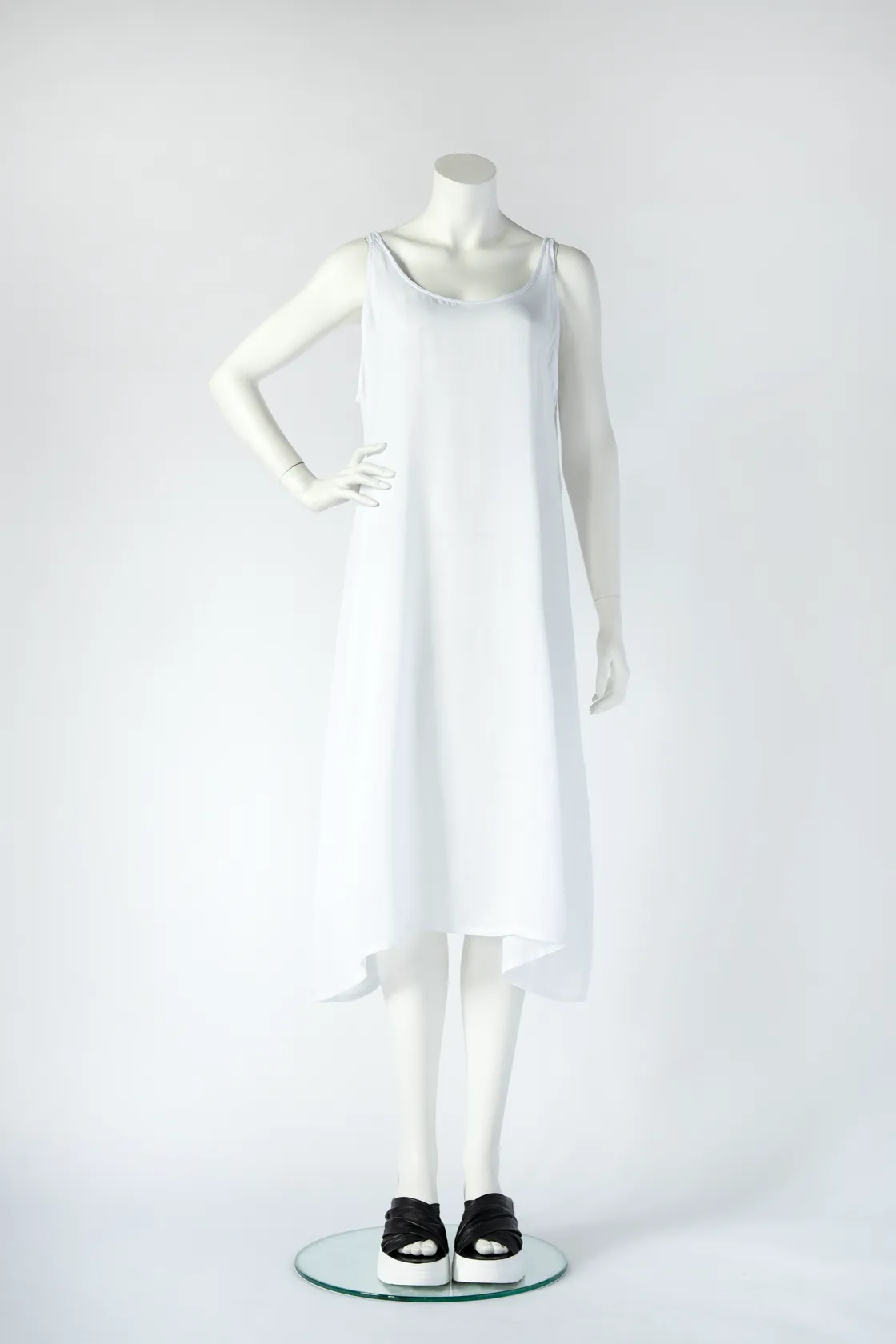 Slip Dress in White Delphi