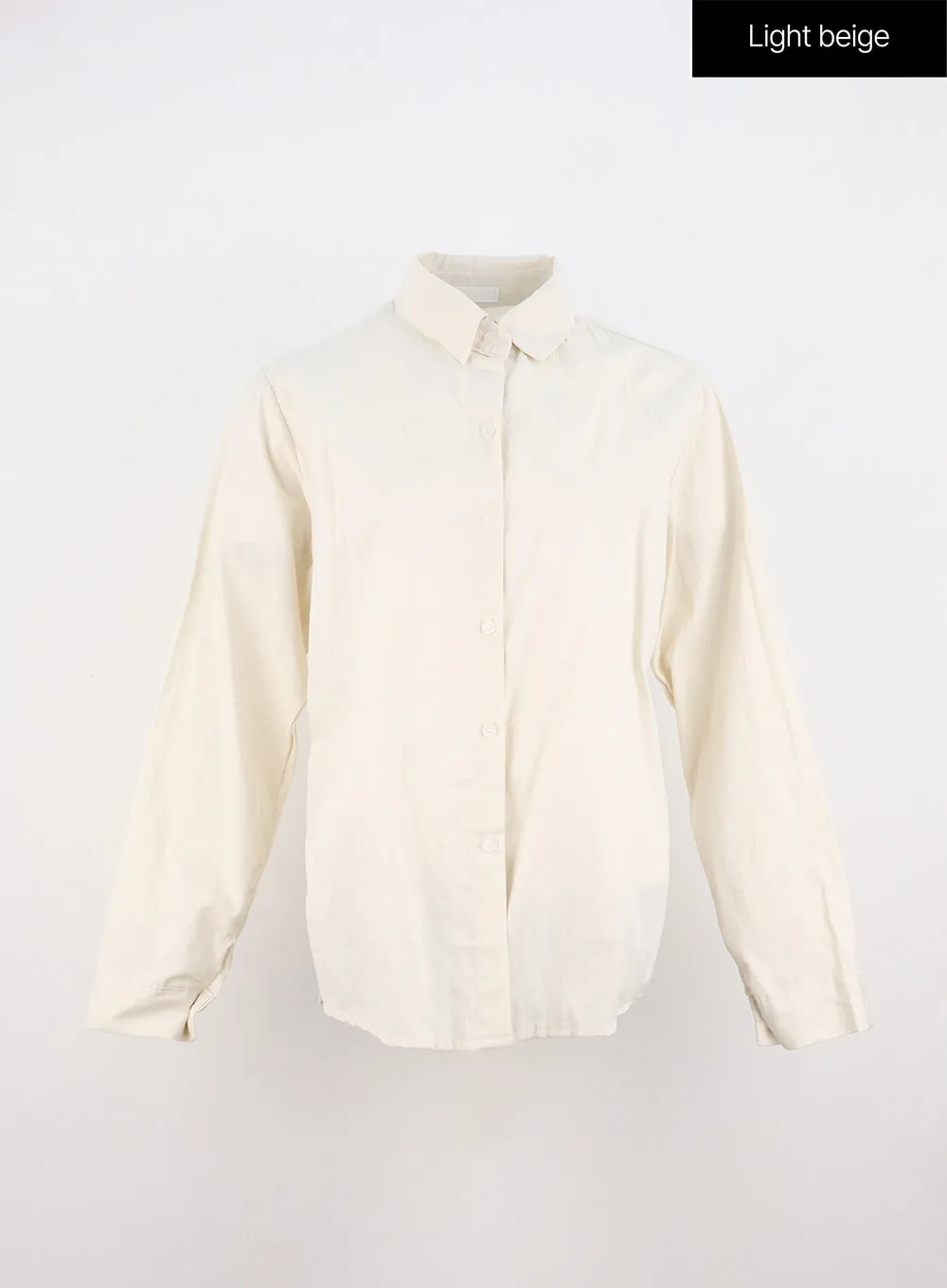 Solid Button Down Collar Shirt IO317