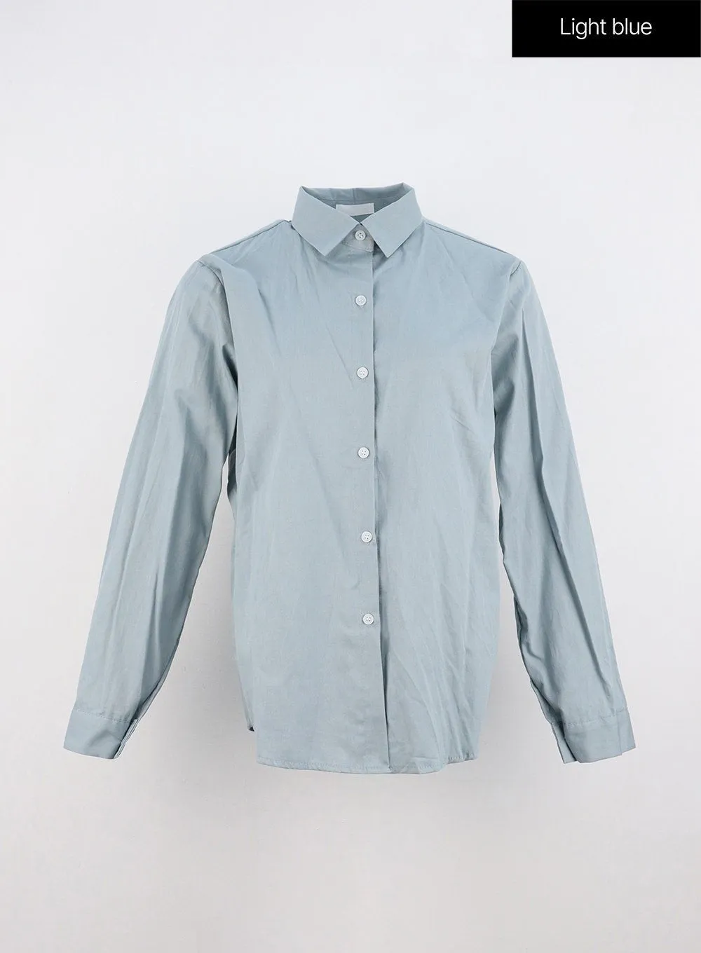 Solid Button Down Collar Shirt IO317