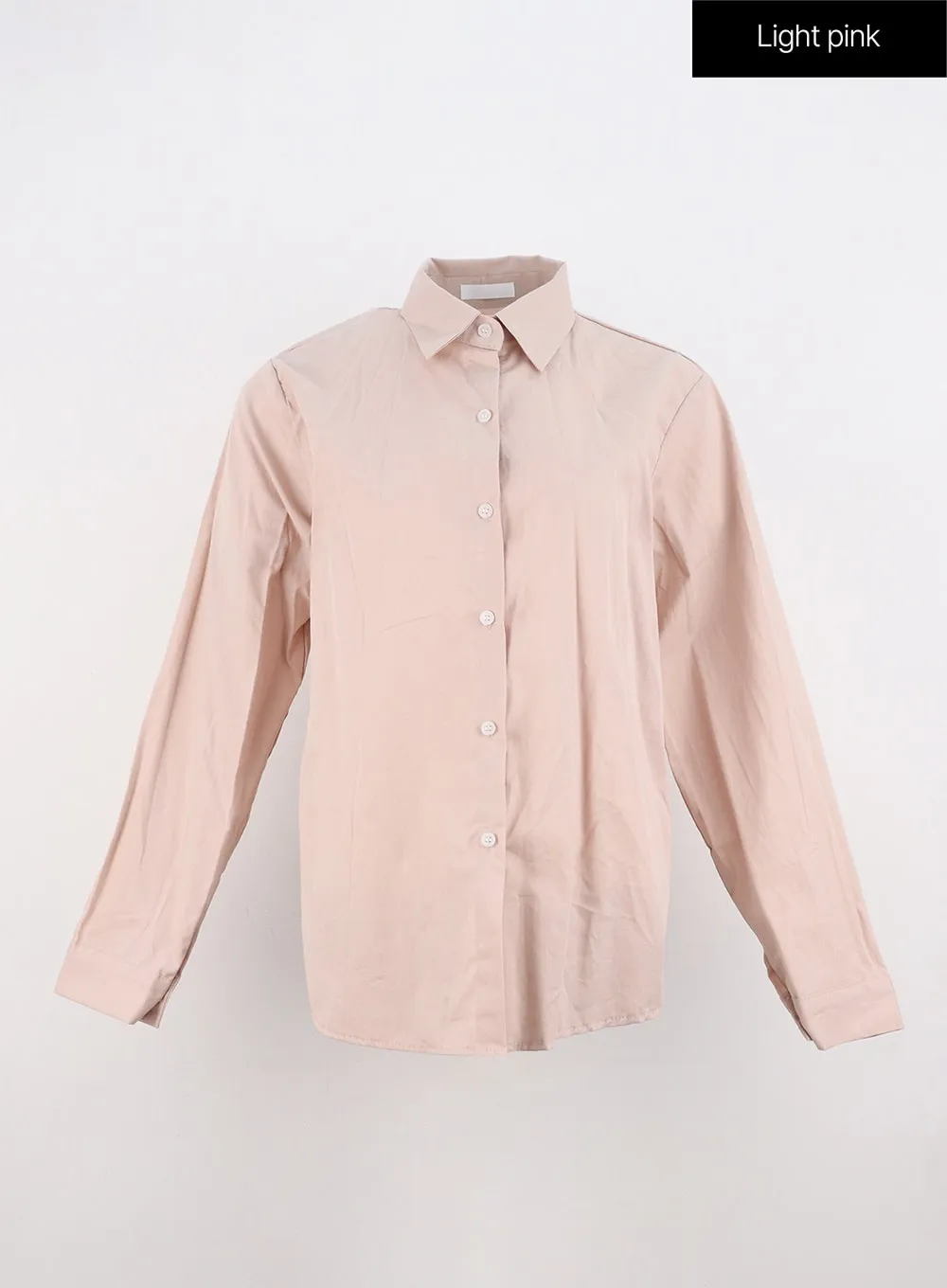 Solid Button Down Collar Shirt IO317