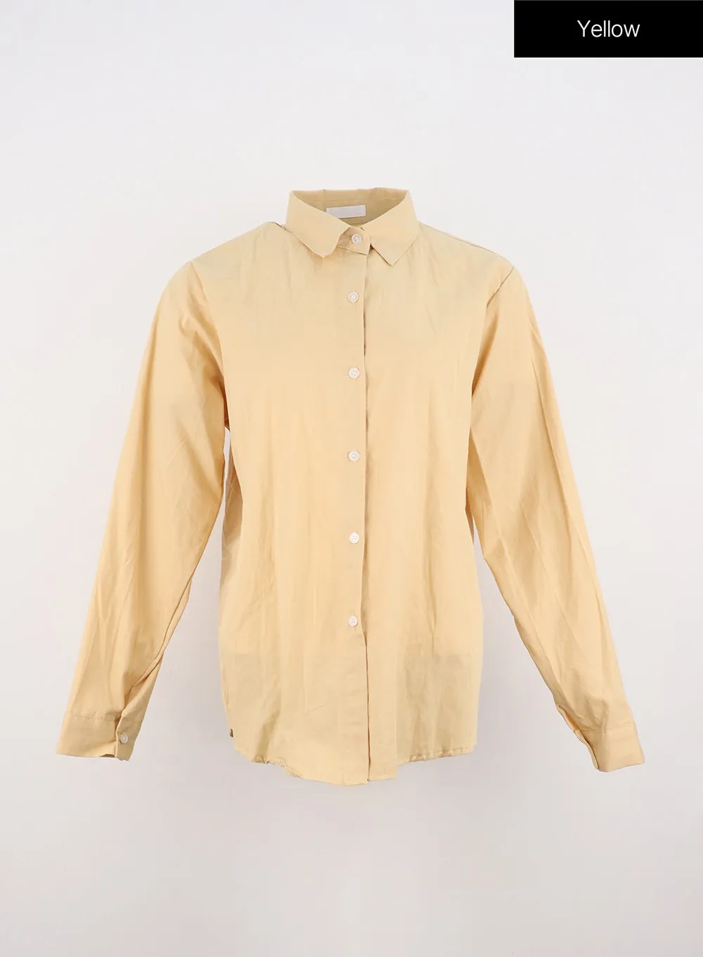 Solid Button Down Collar Shirt IO317