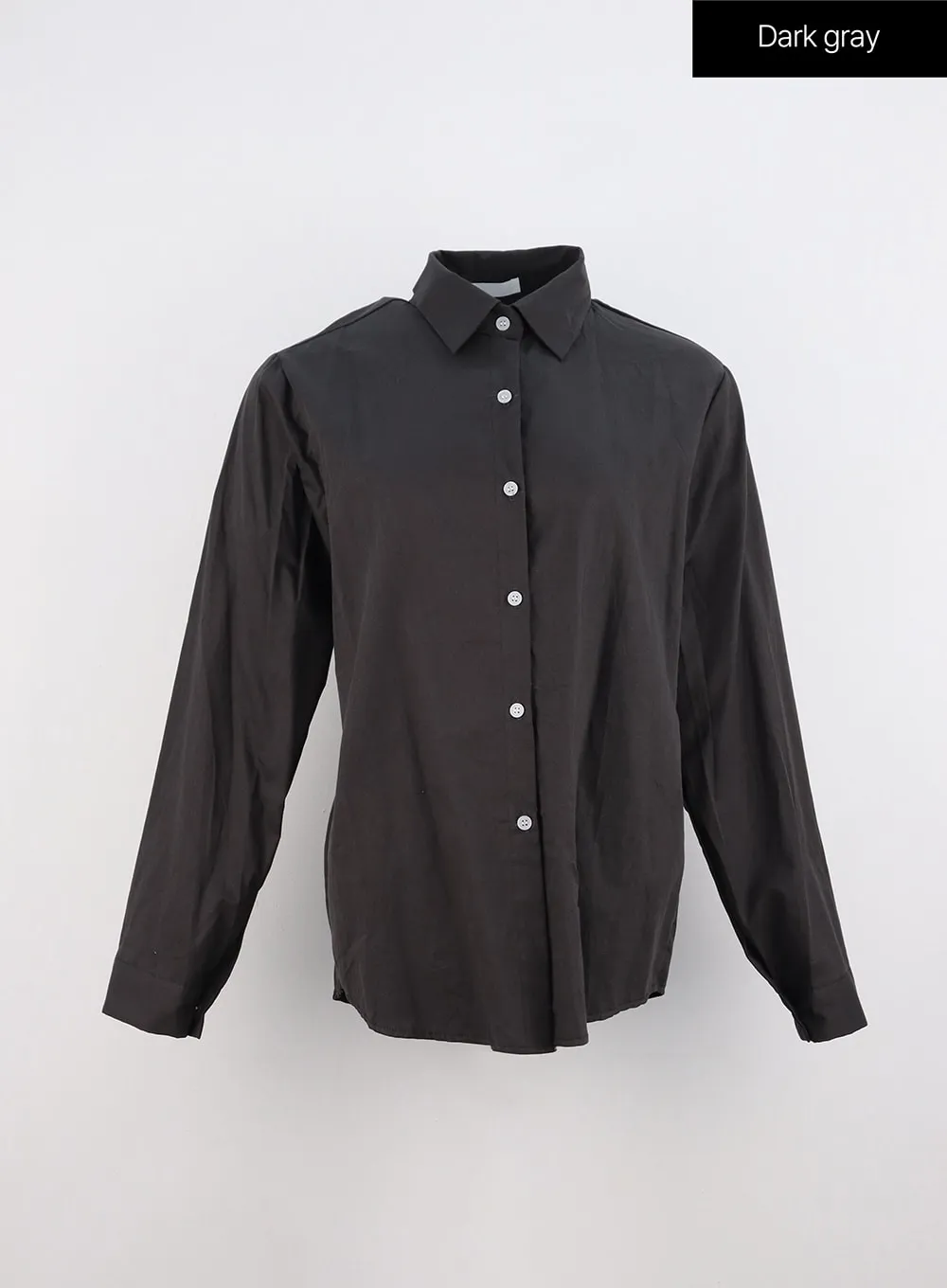 Solid Button Down Collar Shirt IO317