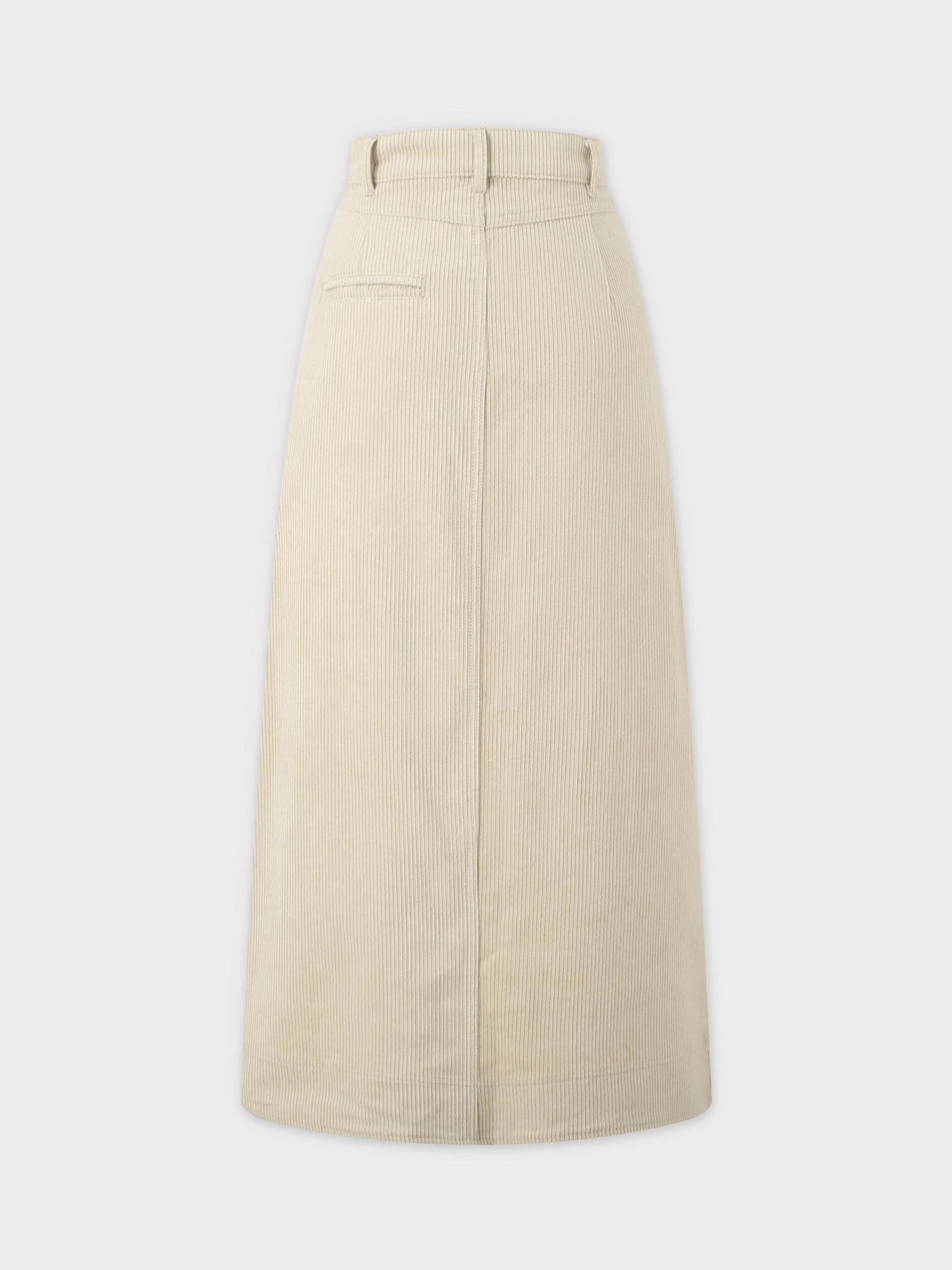 Straight Pocket Skirt-Ivory