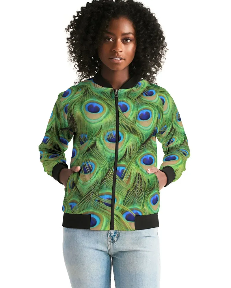 Stunning Peacock Women's Bomber Jacket