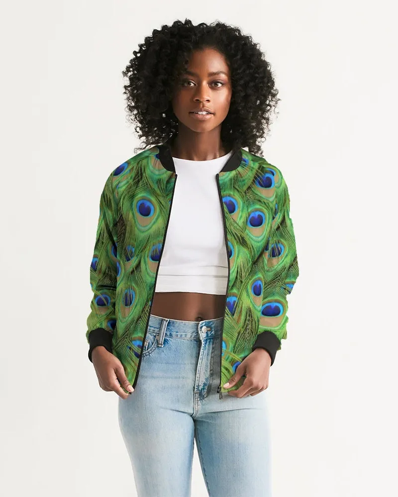 Stunning Peacock Women's Bomber Jacket