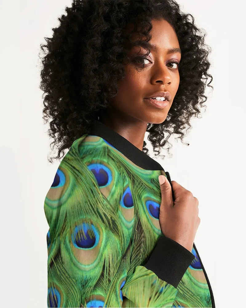 Stunning Peacock Women's Bomber Jacket