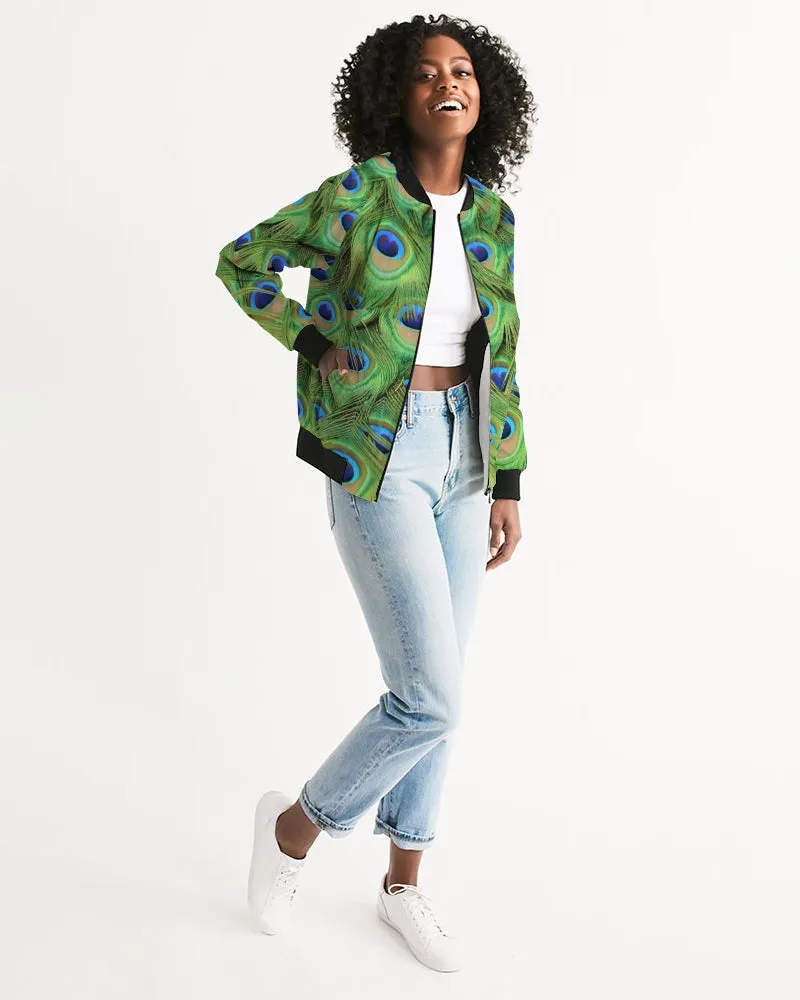 Stunning Peacock Women's Bomber Jacket