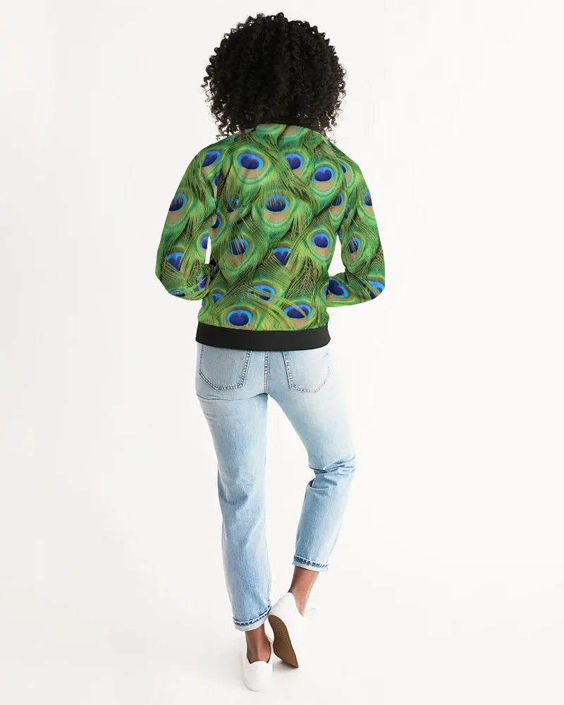 Stunning Peacock Women's Bomber Jacket