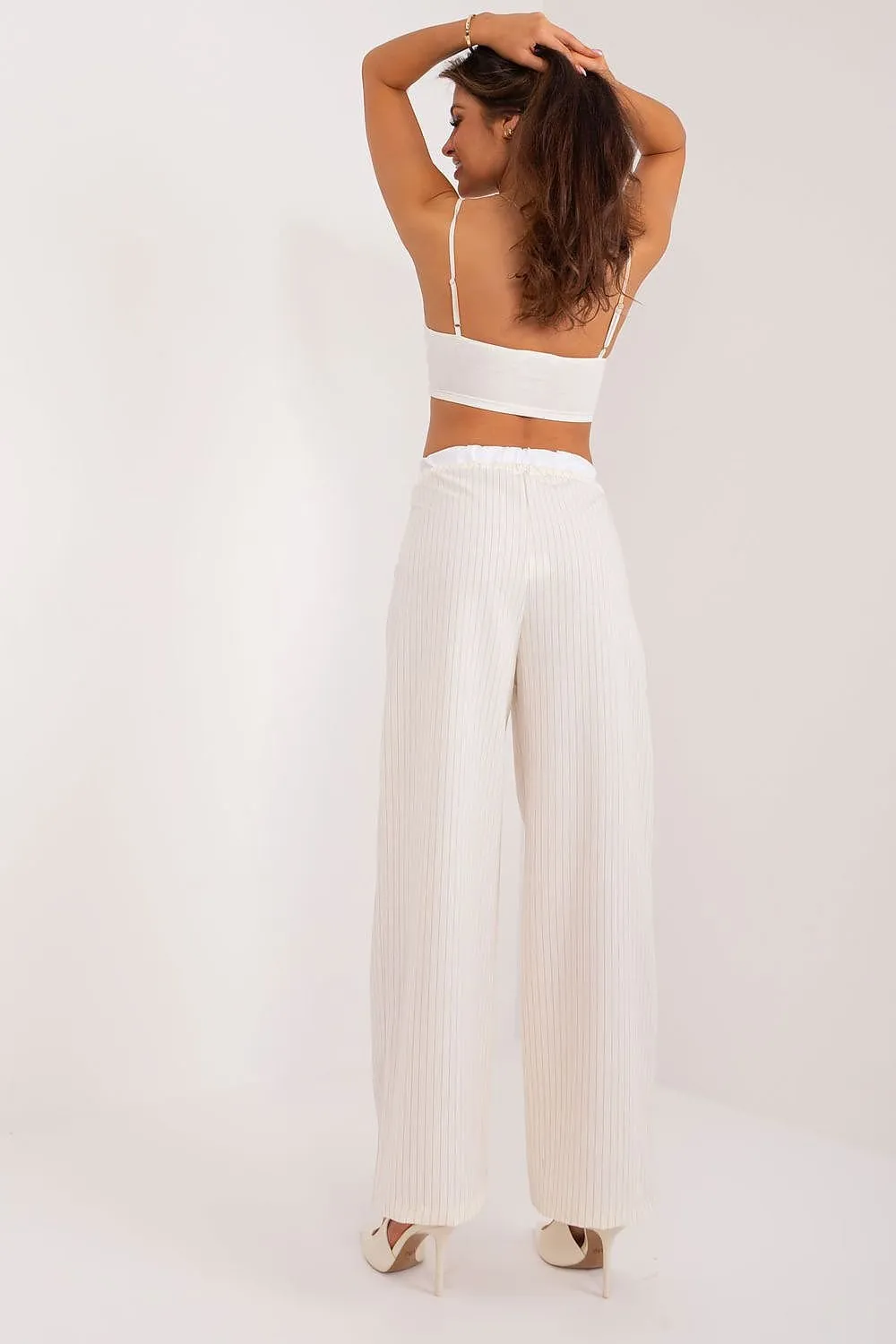 TEEK - Fine Stripe Drawstring Pocketed Trousers