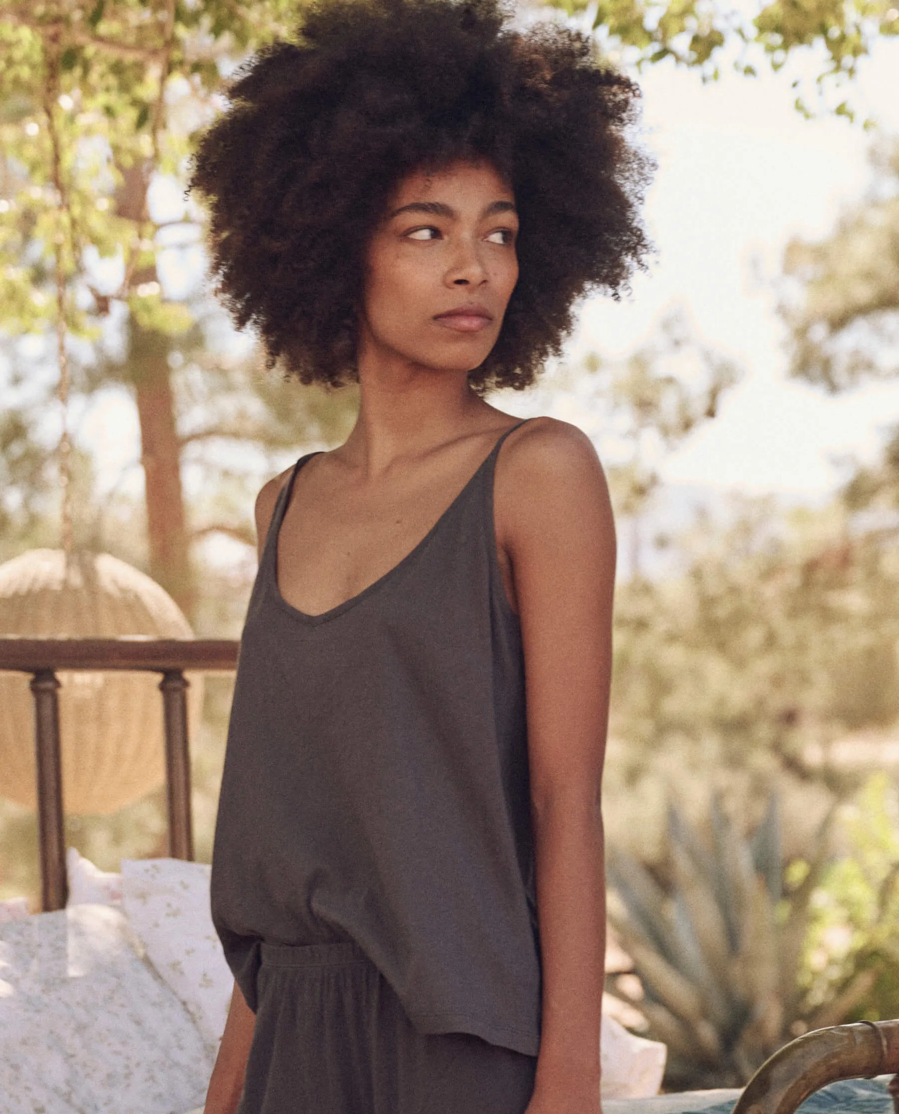 The Sleep Cami Tank. -- Washed Black