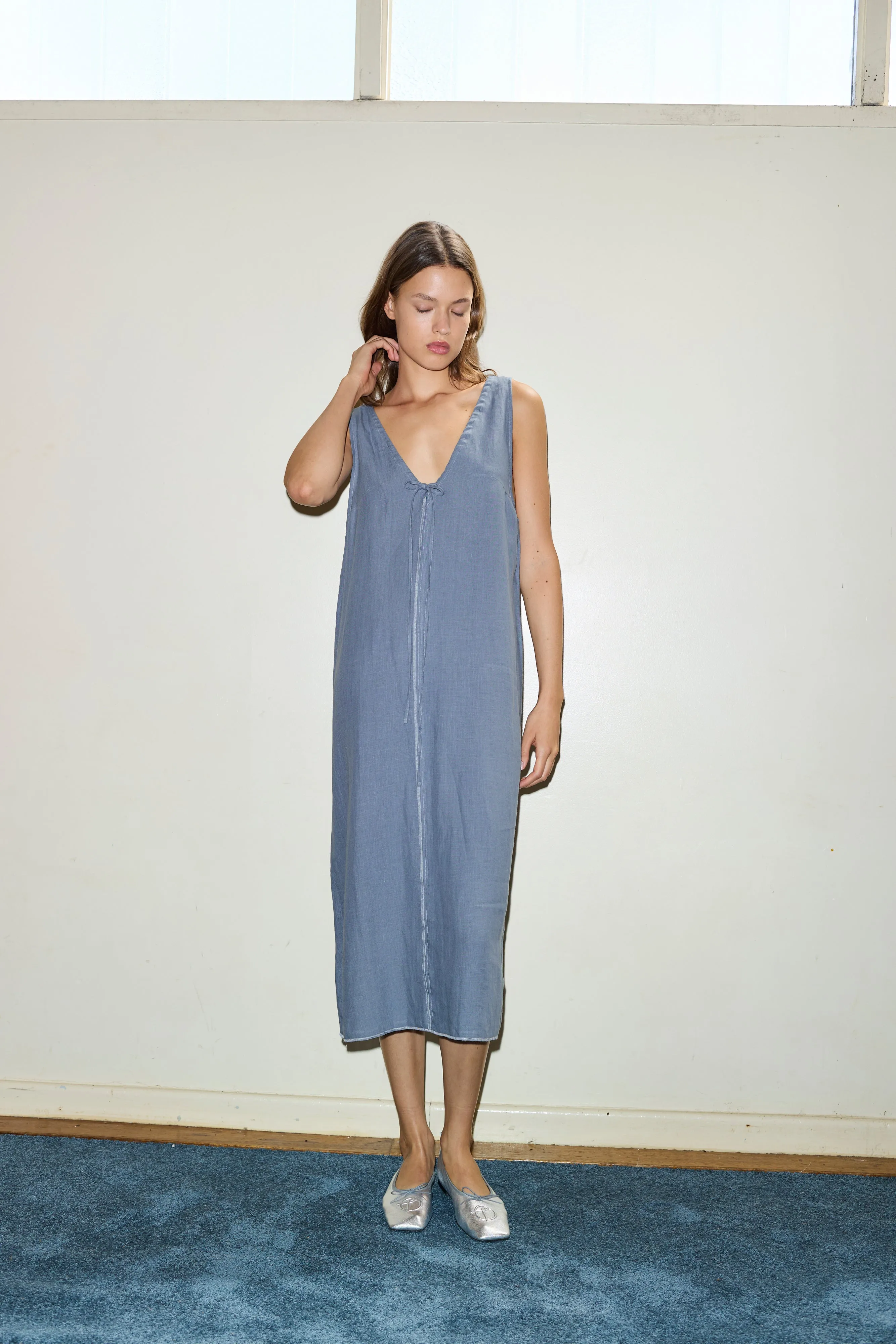 The Tie Slip Dress - Air