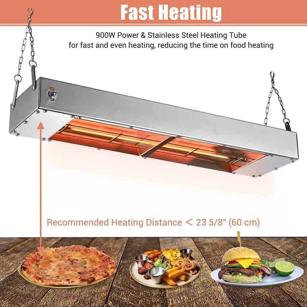 TheLAShop 24 in. Food Heater Strip Warmer 110V 900W