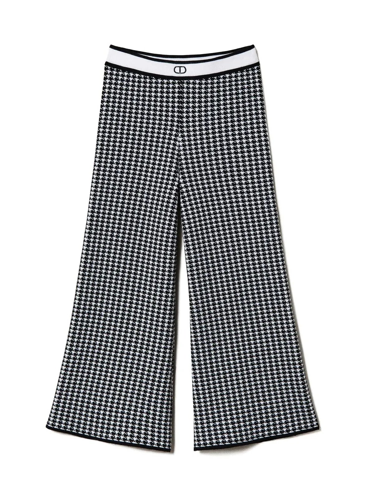 Twinset Girls’ Jacquard trousers with houndstooth motif