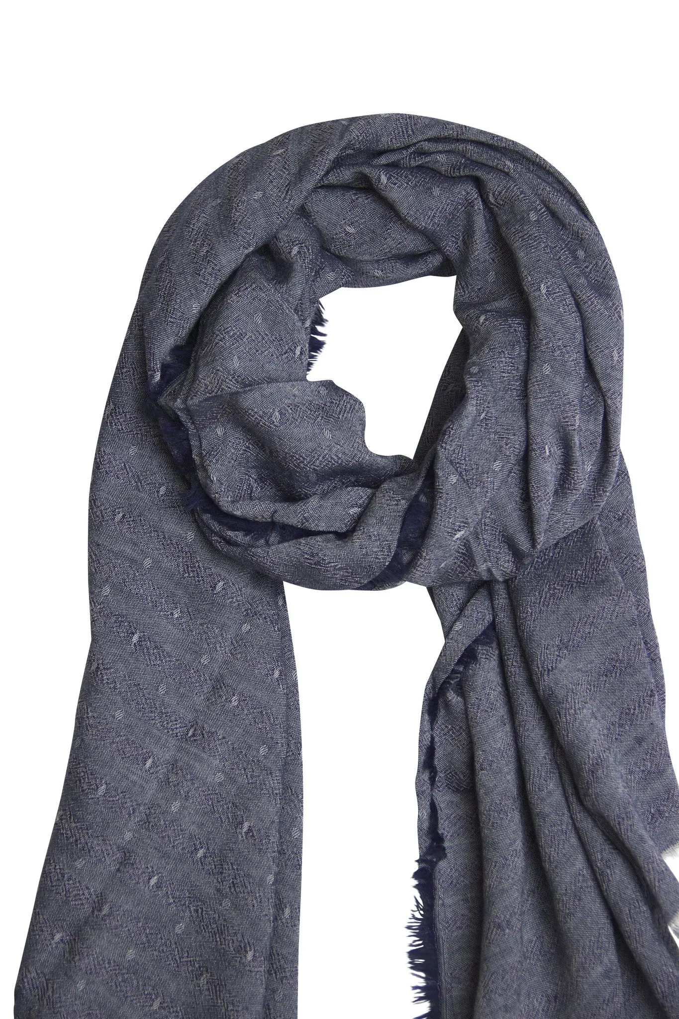 Unique navy blue scarf