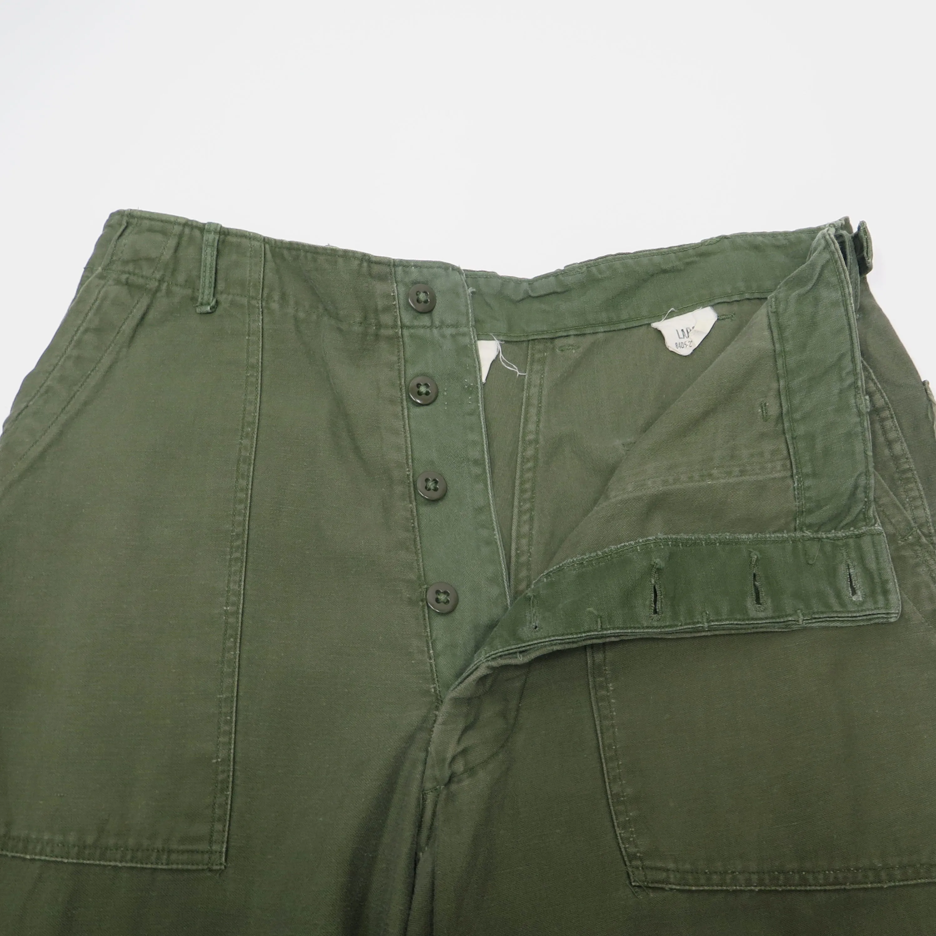 US ARMY UTILITY OG-107 SATEEN TROUSERS PANTS 1963 VIETNAM WAR SIZE W36 L25 LARGE