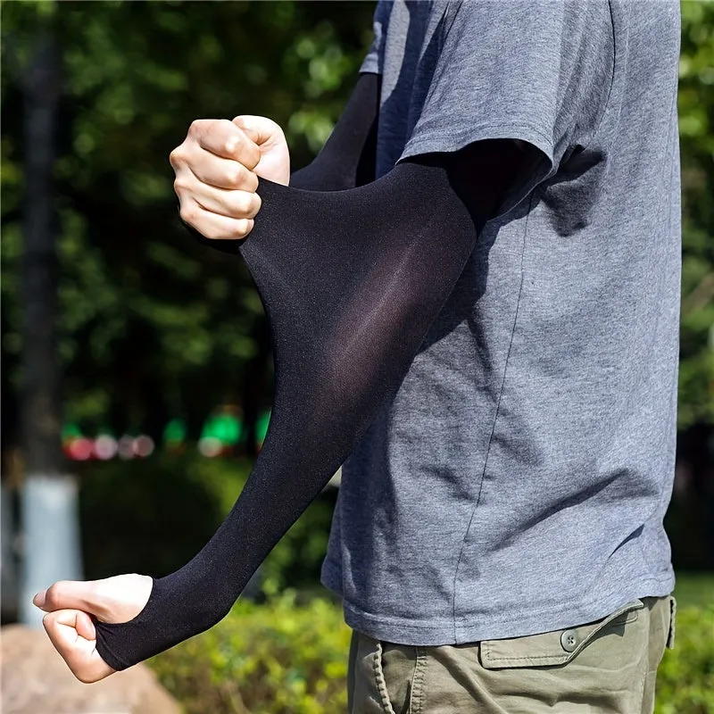 UV Protection Ice Fabric Sun Sleeves for Running and Cycling