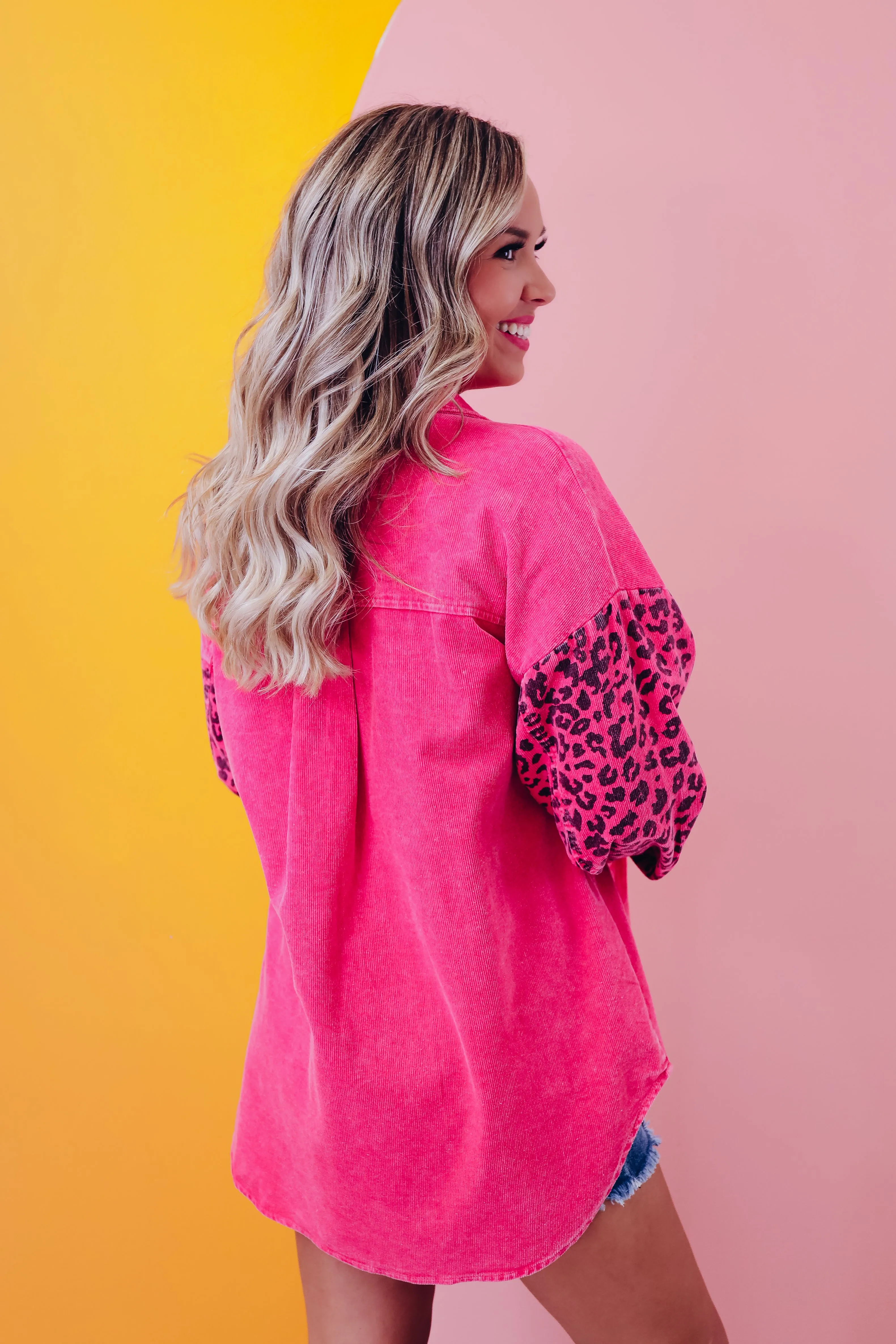 Venture Leopard Print Shacket - Pink