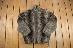 Vintage 1980s Grandessa Faux Fur Coat