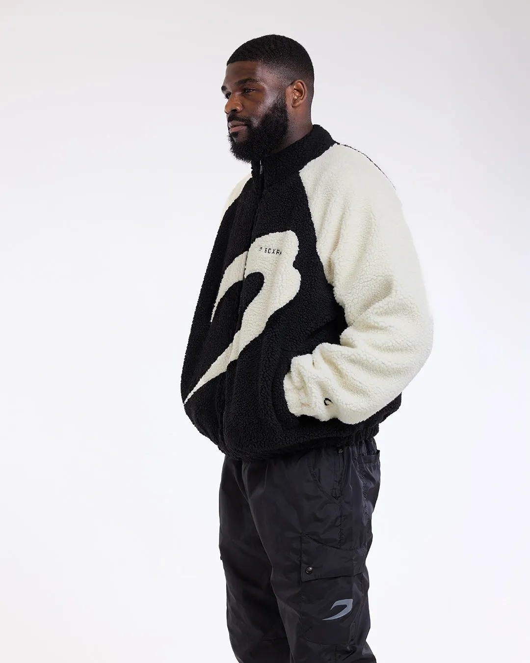 Walker Sherpa Jacket - Black/Cream