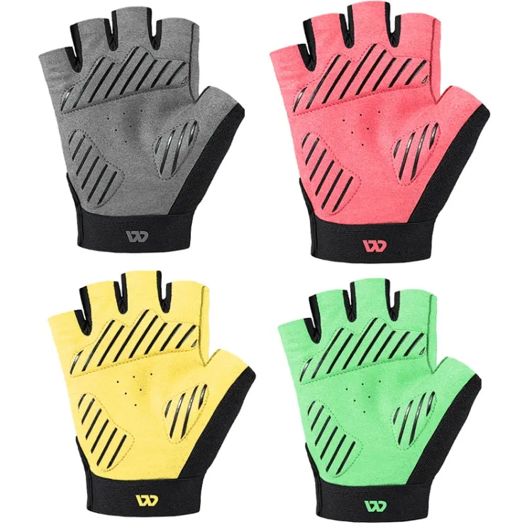 WEST BIKING YP0211210 Mountain Cycling Gloves Half Finger Breathable Anti-Slip Gloves Riding Equipment, Size: L(Light Green)