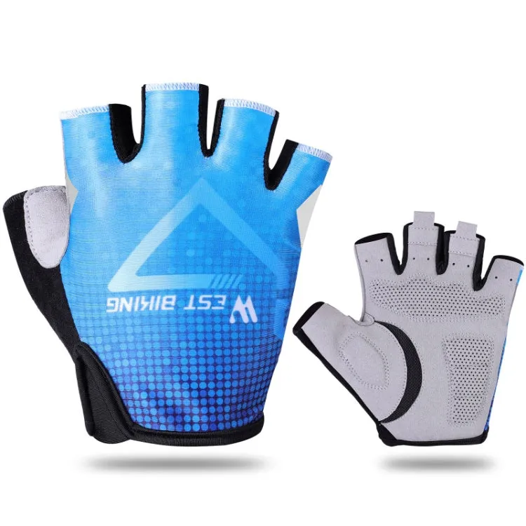 WEST BIKING YP0211215 Riding Gloves Summer Half Finger Breathable Outdoor Cycling Gloves, Size: XXL(Blue)