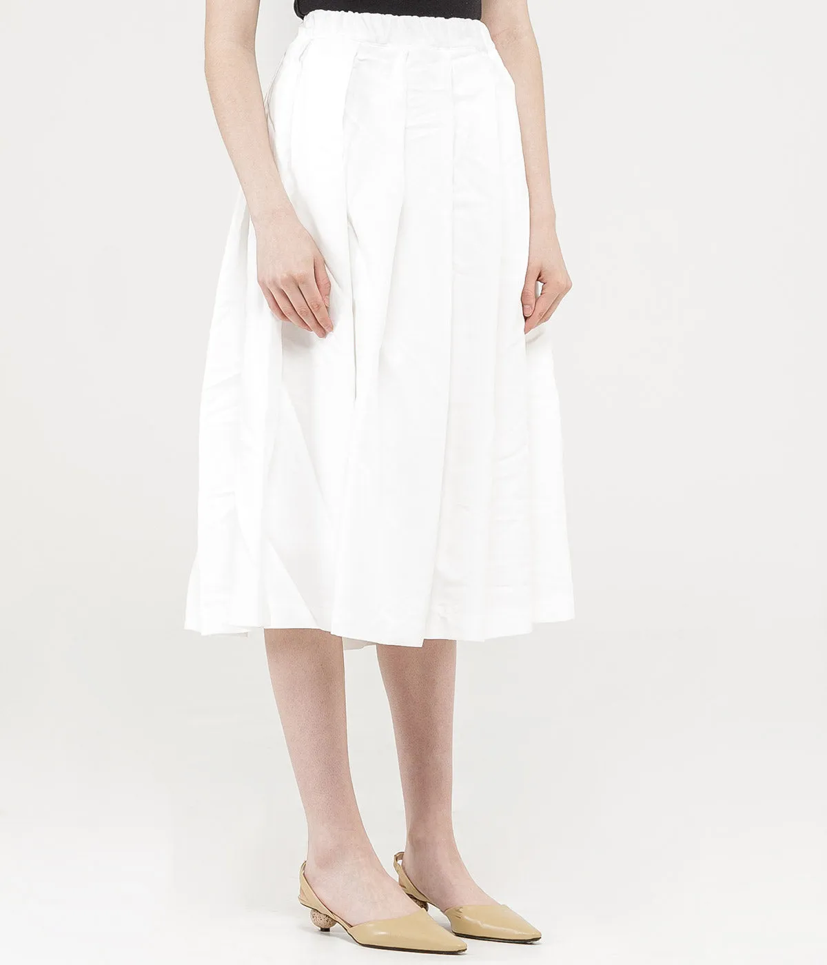 White Pleated Skirt