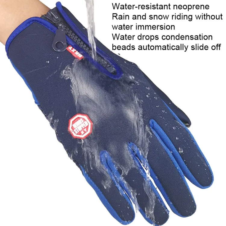 Winter Outdoor Riding Sports Waterproof Touch Screen Glove, Size: XL(H043 Orange)