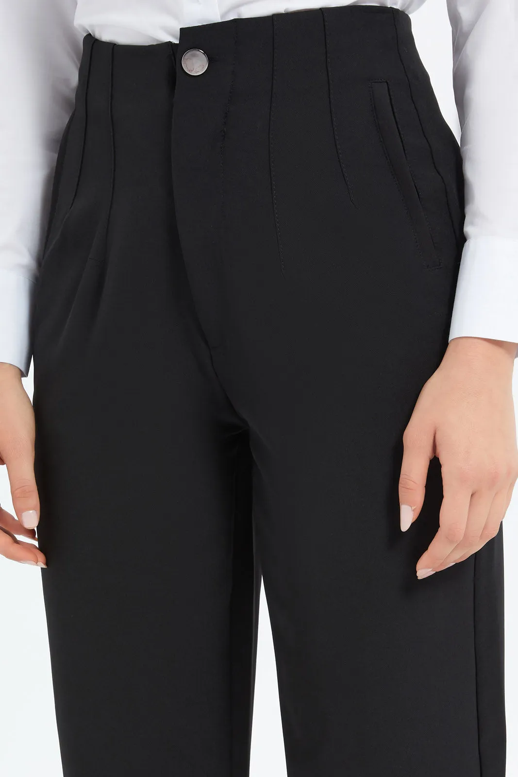 Women Black Slim Fit Trouser