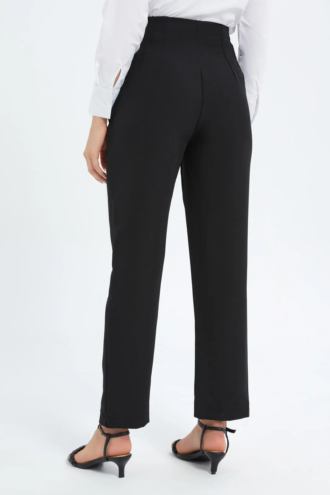 Women Black Slim Fit Trouser