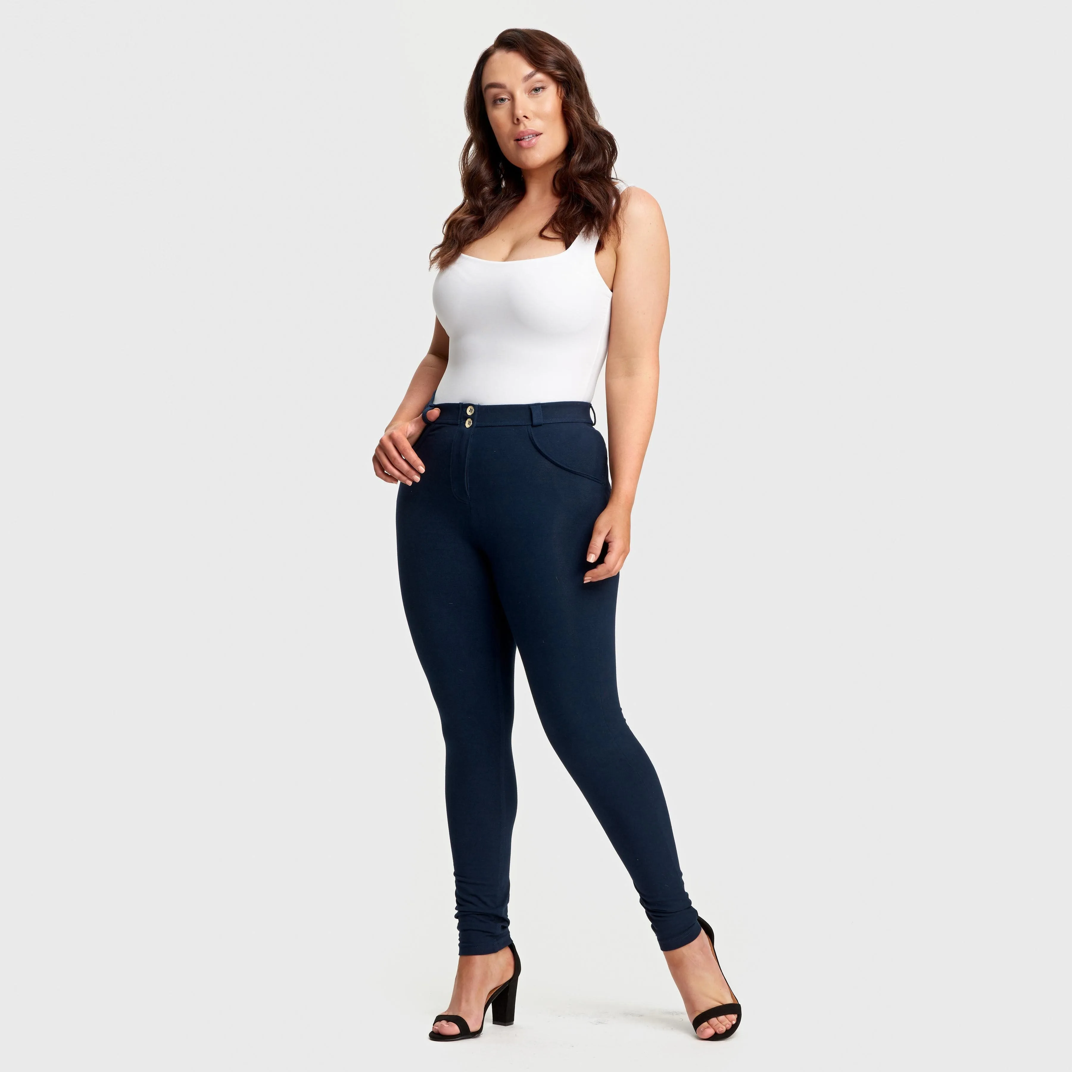 WR.UP® Curvy Fashion - High Waist - Full Length - Navy Blue