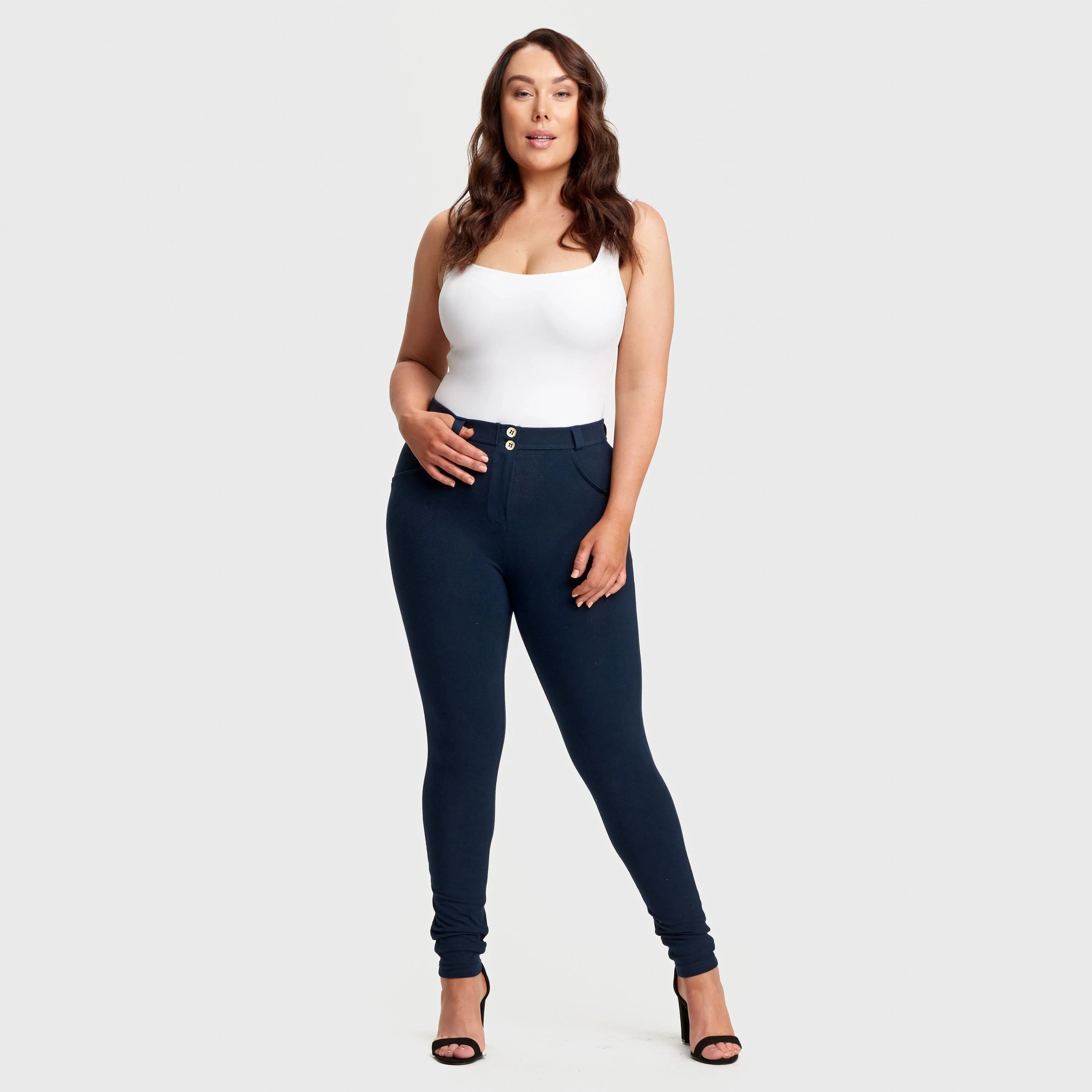 WR.UP® Curvy Fashion - High Waist - Full Length - Navy Blue