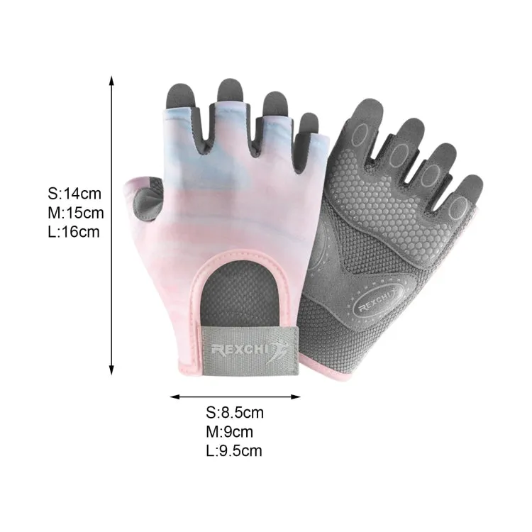 Yoga Sports Gloves Non-slip Shock-absorbing Half-finger Anti-cocoon Gloves, Size: M(Purple)